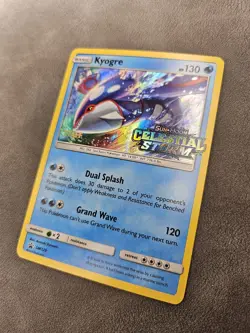 Pokemon TCG Kyogre STAFF SM129 Stamp Prerelease Promo SM Celestial Storm - NM - Image 2