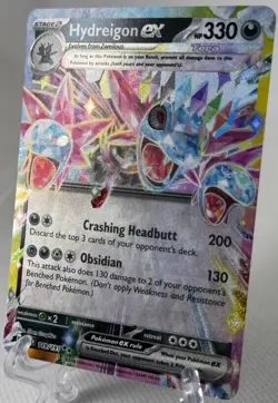 Pokemon Hydreigon ex 119/191 Sv08 Surging Sparks Double Rare Full Art Holo EN - Image 1