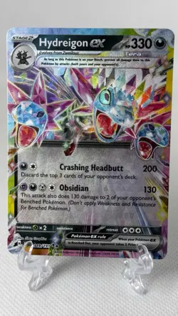 Pokemon Hydreigon ex 119/191 Sv08 Surging Sparks Double Rare Full Art Holo EN - Image 2