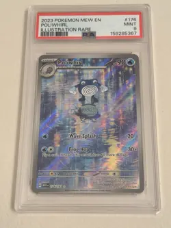 Poliwhirl 176/165 Illustration Rare Holo SV 151 English 2023 PSA 9 - Image 1