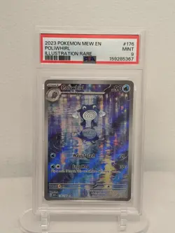 Poliwhirl 176/165 Illustration Rare Holo SV 151 English 2023 PSA 9 - Image 3