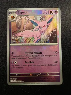 Espeon (Master Ball Pattern) 033/131 Prismatic Evolutions Rare Holo Near Mint - Image 1