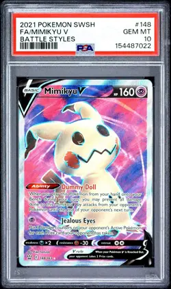 Pokemon TCG Mimikyu V 148/163! Battle Styles! PSA 10! - Image 1