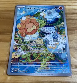 Castform Sunny Form 195/191 Illustration Rare Surging Sparks Pokemon Near Mint - Image 1