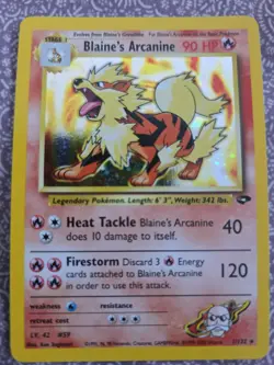 Pokemon Blaine's Arcanine 1/132 Gym Challenge Holo NM Near Mint - Image 1