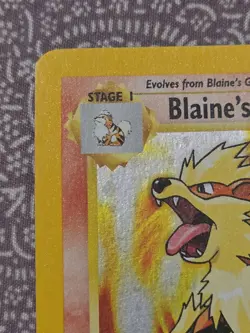 Pokemon Blaine's Arcanine 1/132 Gym Challenge Holo NM Near Mint - Image 4