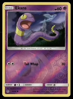 Ekans 26/68 Common Hidden Fates Pokemon Reverse Holo NM - Image 1