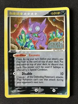 Pokemon TCG Sableye EX Crystal Guardians 10/100 Holo Rare Stamped - Image 1