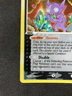 Pokemon TCG Sableye EX Crystal Guardians 10/100 Holo Rare Stamped - Image 2