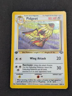 Pidgeot 8/64 1st Edition Holo Jungle Vintage Rare WOTC Pokemon TCG LP - Image 2