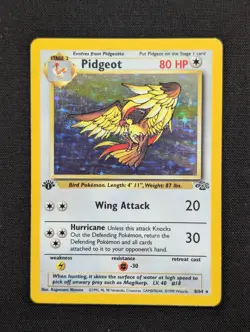 Pidgeot 8/64 1st Edition Holo Jungle Vintage Rare WOTC Pokemon TCG LP - Image 4