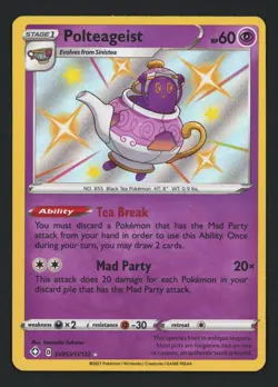 Polteageist SV053/SV122 Shining Fates Shiny Holo Rare Pokemon TCG - Image 1