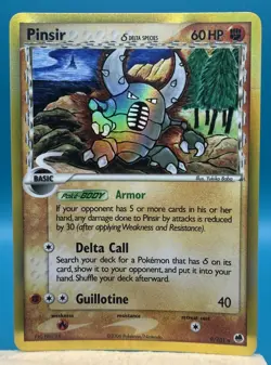 Pokemon Pinsir 9/101 Holo Rare EX Dragon Frontiers (Delta Species) NM - Image 1
