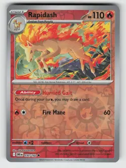 Reverse Holo Rapidash 030/182 Uncommon Destined Rivals Near Mint - Image 1