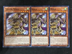 3x YuGiOh! - Yellow Ninja MP25-EN449 Common 1st Edition Near Mint - Image 1