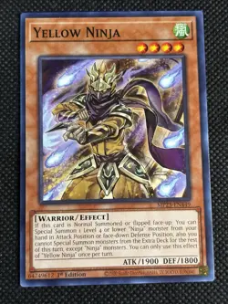3x YuGiOh! - Yellow Ninja MP25-EN449 Common 1st Edition Near Mint - Image 2