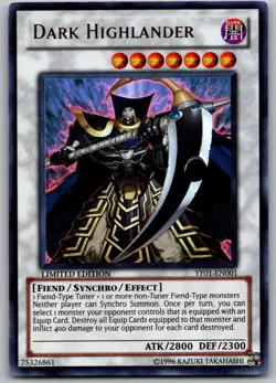 Dark Highlander YF01-EN001 Ultra Rare Limited NM - Image 1