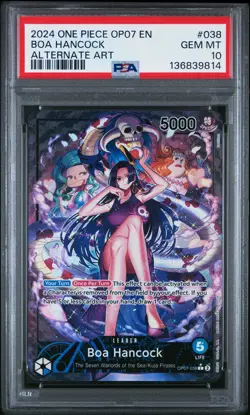 2024 ONE PIECE OP07-500 YEARS IN THE FUTURE ALTERNATE ART BOA HANCOCK PSA 10 - Image 1