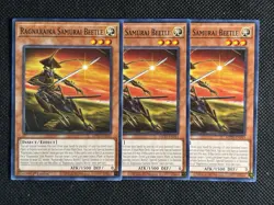 3x YuGiOh! - Ragnaraika Samurai Beetle MP25-EN343 Common 1st Edition Near Mint - Image 1