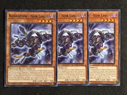 3x YuGiOh! - Raidraptor - Noir Lanius MP25-EN302 Common 1st Edition Near Mint - Image 1