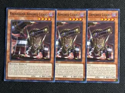 3x YuGiOh! - Ragnaraika Armored Lizard MP25-EN344 Common 1st Edition Near Mint - Image 1