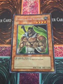 Yugioh Elemental Hero Wildheart GSE-EN001 Secret Super Rare Limited Near Mint - Image 1