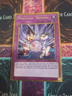 Yugioh Magicians' Defense MVP1-ENG28 Gold Rare 1st Edition Near Mint - Image 1