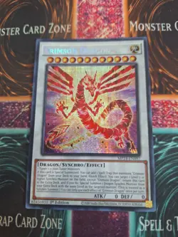 Yugioh Crimson Dragon MP24-EN097 Prismatic Secret Rare 1st Edition Near Mint - Image 1
