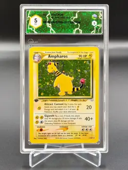 🍀Pokemon GRAAD 5 Ampharos 1/64 FIRST EDITION 1st Neo Revelation ENG bgs psa🍀 - Image 1