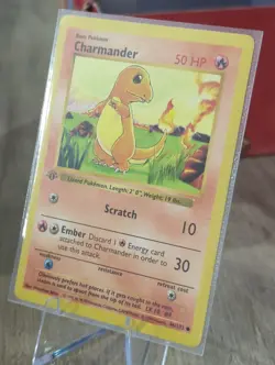 Vintage Pokemon Charmander 46/102 1st Edition Base Set (Shadowless) Common - Image 3