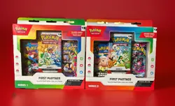 Pokemon TCG First Partner Illustration Collection Series 1 and 2 Sealed Set - Image 1
