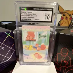 Pokemon Pikachu & Vulpix Bandai Sealdass Fancy Graffiti Part 2 23 CGC 10 1998 - Image 1