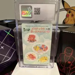 Pokemon Pikachu & Vulpix Bandai Sealdass Fancy Graffiti Part 2 23 CGC 10 1998 - Image 2
