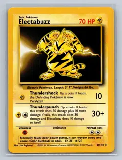 Pokemon Electabuzz 24/130 Rare Base Set 2 LP - Image 1