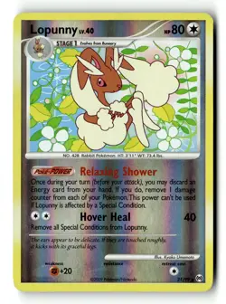 Pokemon Card Lopunny LP Arceus Reverse Holo Rare 21/99 - Image 1