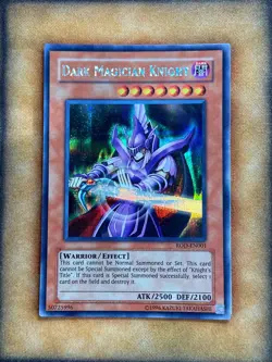 Yugioh Dark Magician Knight ROD-EN001 Parallel Secret Rare NM - Image 1