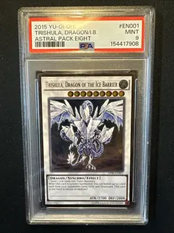 Yugioh! AP08-EN001 Trishula, Drain of the Ice Barrier PSA 9 - Image 1