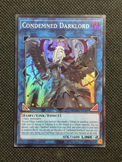 YuGiOh! - Condemned Darklord MZMU-EN107 Super Rare 1st Edition Near Mint - Image 1
