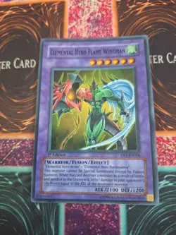 Yugioh Elemental HERO Flame Wingman DP1-EN010 Super Rare 1st Edition Near Mint - Image 1