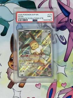Pokemon TCG Eevee 173 Holo Promo Prismatic Evolutions PSA 9 - Image 1