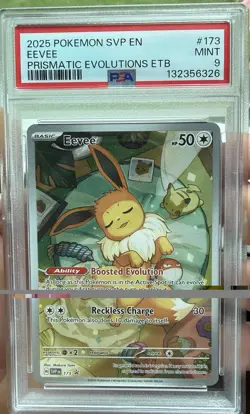Pokemon Eevee TCG 173 Holo Promo Prismatic Evolutions PSA Mint 9 2025 Card - Image 1