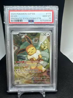 Pokemon Eevee TCG 173 Holo Promo Prismatic Evolutions PSA 10 - Image 1