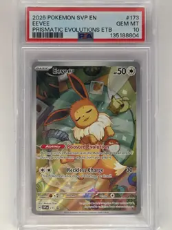 Pokemon TCG Eevee 173 PSA 10 Holo Promo Prismatic Evolutions ETB - Image 1