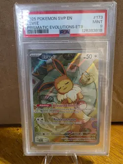 Pokemon Eevee TCG 173 Holo Promo Prismatic Evolutions PSA 9 - Image 1
