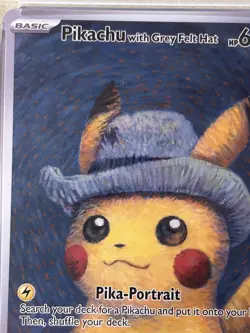 Pokemon x Van Gogh Museum: Pikachu with Grey Felt Hat Promo Card Psa10 - Image 4