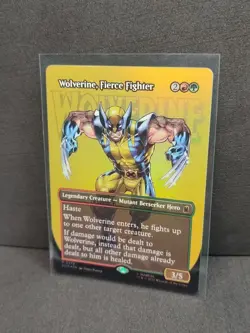 Wolverine, Fierce Fighter Marvel Super Heroes Borderless Foil Playtest Card - Image 1
