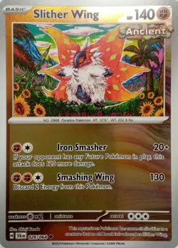 026/064 SLITHER WING REVERSE HOLO SHROUDED FABLE POKEMON CARD - Image 1