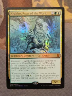 1x Arahbo, Roar of the World (FOIL) - Commander 2017 Mythic MTG LP - Image 1