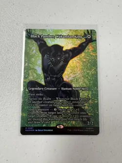 Black Panther, Wakandan King - Foil - Borderless Marvel Super Heroes - Image 1
