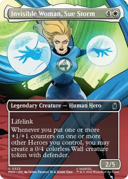 x4 Invisible Woman, Sue Storm - Borderless U MTG Marvel Super Heroes M/NM, Engli - Image 1